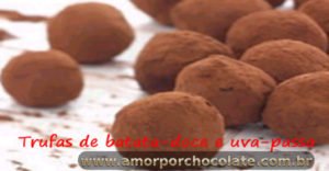 Trufas de batata-doce e uva-passa