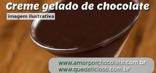 Creme gelado de chocolate