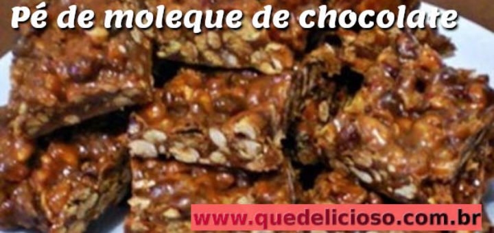 Pé de moleque de chocolate