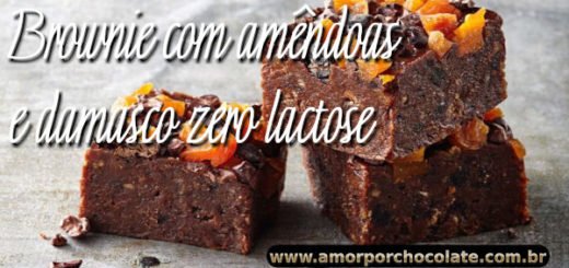 Brownie com amêndoas e damasco zero lactose