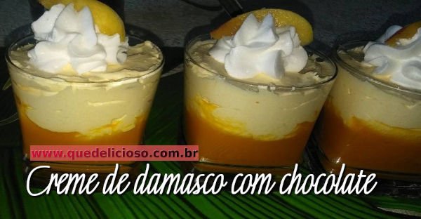  Como fazer um delicioso creme de damasco com chocolate